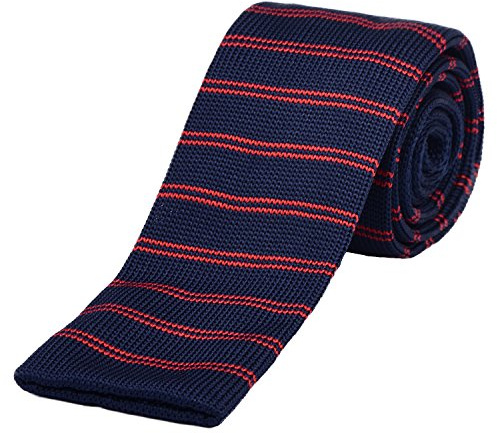 DonDon schmale Strickkrawatte Krawatte Herren retro 5 cm