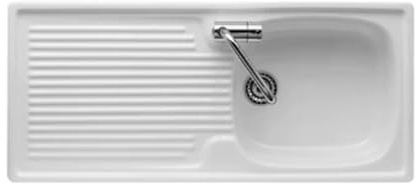 LAVELLO DI APPOGGIO IN CERAMICA CON 1 VASCHETTA 100X45 cm 100 dx sx