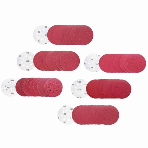 Klingspor PL 28 CK Schleifscheibe | Ø 125 mm | 8 Loch (GLS 5) | 60-teiliges Premium-Set | gemischte Körnungen