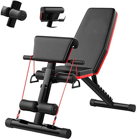 Hantelbank Utility Workout Bench, Multifunktion Hantelbank für Krafttraining Kann Ihnen Helfen, Verschiedene Trainingsschwierigkeiten Herauszufordern und Höheres Ziel Erreichen