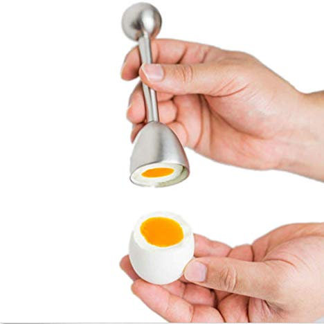 Metal Egg Scissors Egg Topper Cutter Shell Opener Stainless Steel Boiled Raw Egg Open Creative Kitchen Tools Set