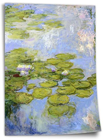 Printistico Poster Claude Monet - Seerosen Kunstdruck ohne Rahmen, Wandbild - A4, A3, A2, A1, A0, XXL - Wohnzimmer, Schlafzimmer, Küche, Deko