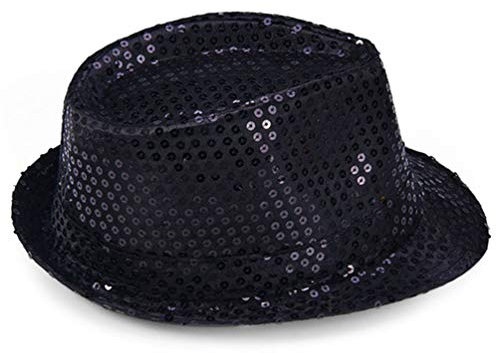 ABOOFAN Jazzhut Paillettenhut Kostümhut Für Erwachsene Partykostüm-accessoire Zaubererkostüm-kopfbedeckung Schwarz
