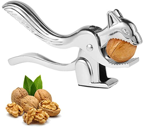 SDYGDB Nut Crackers Zinc Alloy Creative Squirrel Shape Nut Shell Opener Anti-Oxygen Walnut Plier High Strength Nut Opening Tool for Walnuts Pecans Hazelnuts Almonds Brazil Nuts