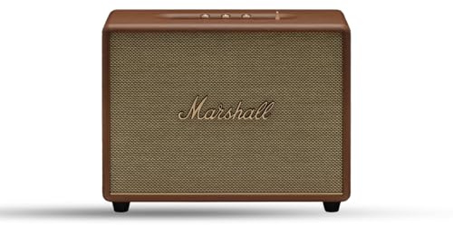 Marshall Woburn III Enceinte domestique filaire avec entrée HDMI, Bluetooth 5.2 et entrée RCA ou 3,5 mm Marron