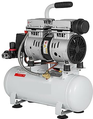 EYESLA 550W Moracle Silent Compressore d'Aria Senza Olio da 2 galloni Compressore d'Aria Silenzioso con Serbatoio da 9 Litri Compressore con Motore in Rame Puro