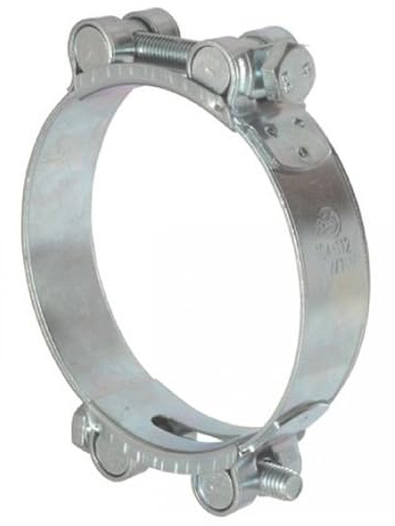 ACTON Collier tourillons double serrage - Acier zingué 162-174 mm - Supportage des réseaux