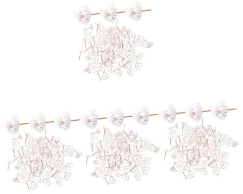 MAGICLULU 400stücke Herzförmige Pinnwandnadeln Kreative Pushpins Für Fotos Karten Und Ankündigungen Transparentes Design Für Büro Und -projekte Platzsparend Und Praktisch