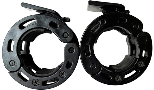 Rivotrance 50mm Hantelverschlüsse Olympische Hantelstangen Verriegelung Gewichtsclips Schnellverschluss 5cm für Gewichtheben Fitness Training (Schwarz)