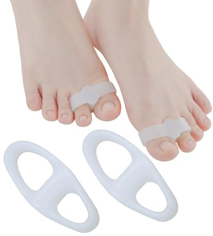 Corrector de dedos de silicona, corrector de dedos de silicona, separadores ortopédicos reutilizables, alisador de dedos portátil para corregir los dedos, alivio de dedos en martillo, evita rozaduras | separadores ortopédicos reutilizables, alisador de dedos portátil para corregir los dedos, de dedos en , evita