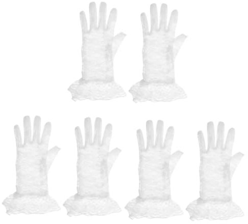 SAFIGLE 3paare Kurze Spitzenhandschuhe Für Teeparty Und Hochzeitsaccessoires Für Cosplay Und Besondere Anlässe Komfortabel Und
