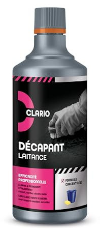 Décapant Laitance de Ciment pour Carrelage Clario – Format 1L - Elimine Ciment, Mortier, Calcaire, Rouille