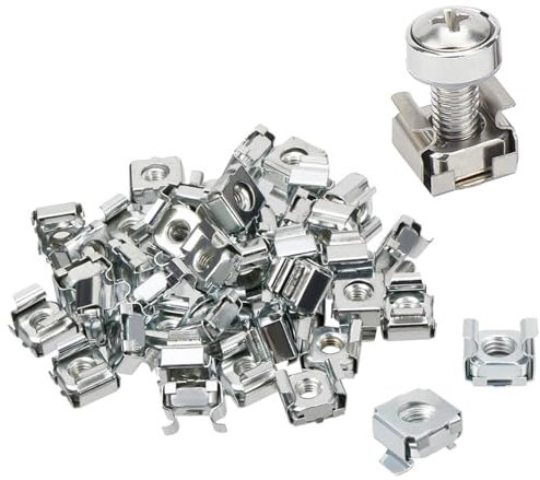 Dadi Ingabbiati, Dadi a Gabbia, Gabbia Dado, Dado per Il Montaggio di Server, Scaffali, Interruttori, Router e Altre Apparecchiature di Rete Elettroniche e di Dati, 30 Pezzi