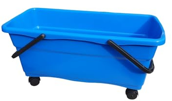 Multifunktionaler Eimer/Kübel mit Rollen in Blau – Rechteckig und Tragegriffen 54x24x22,5cm