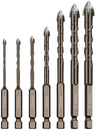 Jeu De Forets - 7 de Fixation Antidérapants,Polyvalent En Acier Au Tungstène Anti-Dérapant Pour Atelier, Cloisons Sèches Et Bricolage Ménager