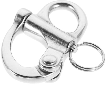 STOBAZA Manille à Ressort Fixe en Acier Inoxydable 316 69 MM 1 Pièce Quincaillerie Nautique Robuste pour Voiliers Yachts et Équipements Marins Fixation Sécurisée Autobloquante