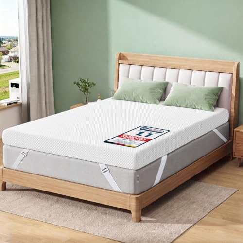 Zorvi Matratzen Topper 140x200cm H3/H4, 10 cm Gel Memory Schaum, Öko-TEX Zertifiziert, Atmungsaktiv und Waschbar, rutschfest für Boxspringbett und Schlafsofa