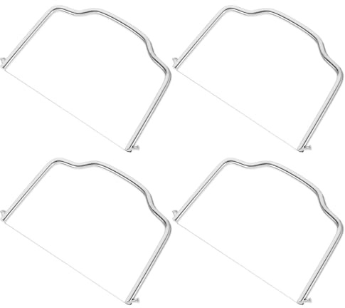 COLLBATH Juego de 4 Cortadores de Queso de Acero Inoxidable, Ligeros y Fáciles de Almacenar, Diseño Moderno para Cortar Lonchas en Cocina