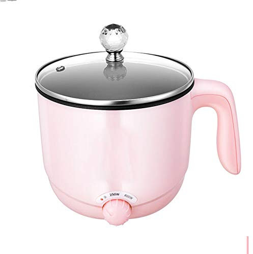 Xyanzi dianzhuguo 1.5L Electric pot Multifunction Home cooking pot Stainless Steel Mini Electric Cooker Steamer 1-2 people 600W (color : No steamer)