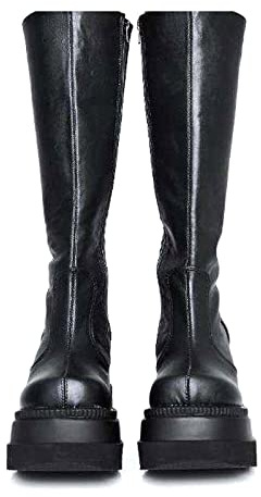 UMore Botas Altas de Rodilla para Mujer - Plataforma de PU Piel Forrado para Nieve e Invierno Cálido