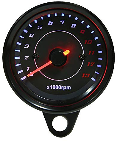 Akozon Varvräknare Mätare, DC 12V Universal Motorcykel LED Bakgrundsbelysning Elektronisk Varvräknare