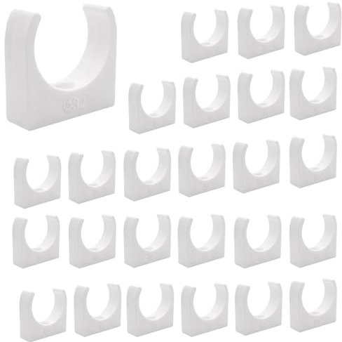 Abrazadera de tubo, 30 Piezas Tubo Sujetar Hebilla, Diámetro Interior 32 Millimeter, Abrazaderas para Mangueras,Diámetro Simple, Abrazaderas Rápidas, Tornillos No Incluidos