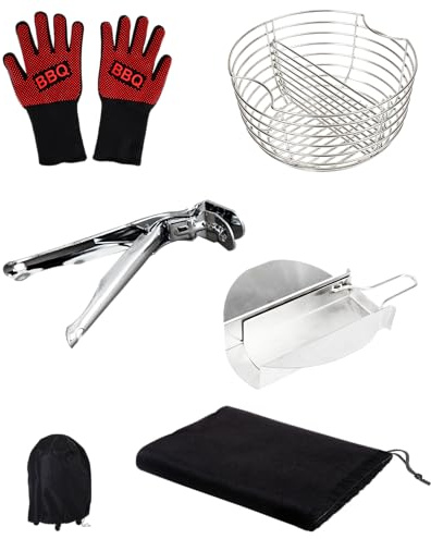 Cecotec Grillbesteck-Set aus Edelstahl DragonPack 4600 L. Vielseitiges Grillzubehör, inklusive Präzisionszange, Schutzhülle und widerstandsfähigem Kohlekorb.