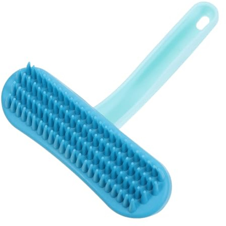 UTHCLO Rabbit and Small Animal Grooming Brush with Silicone Bristles Massage Comb Bunny Silicone Brush for Hair Remover Portable for Pets for Hedgehogs Guinea Pigs and Chinchillas