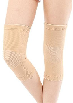 Elandy,1 paio di ginocchiere unisex in silicone anti-traccia, supporto per ginocchiere, ginocchiere, ginocchiere per sport all'aria aperta, pallavolo, pallacanestro, danza, arrampicata, yoga (nudo)