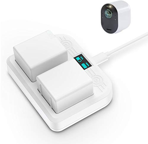 HOLACA dubbel laddningsstation kompatibel med Arlo Ultra Arlo Pro 3, ladda upp två batterier
