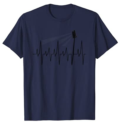 Herzschlag Flutlicht Stadion Fussball Fans Schick T-Shirt