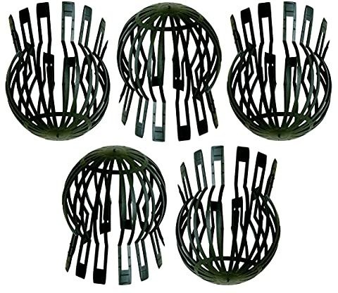 Kombi 5 protectores para tuberías, desagües, canalones, rejilla de plástico, protección antilluvia, drenaje para hojas, canalones, cubierta de tejado negro