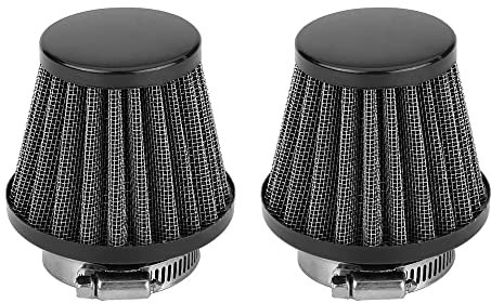 ETOPARS 2 X Negro Filtro de Aire de la Motocicleta Universal Filtro de Aire de Aspiración 60mm Kit de Filtro Admisión Aire Frío Inducción Scooter