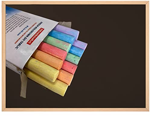 Kreidetafel Schreibtafel Wandtafel schwarz Blackboard Tafel 80x60 cm mit Kreide