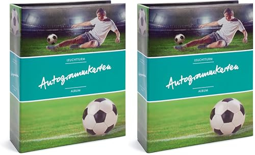 Leuchtturm 347187 Taschenalbum - Sammelalbum mit 30 Hüllen für 60 Autogrammkarten (Packung mit 2)