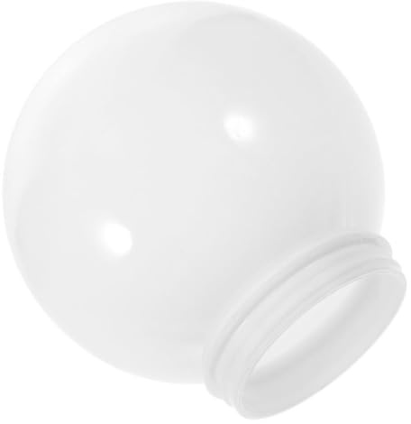 Tofficu Spherical Lampshade Replacement Light Cover Round Globe Lamp Shade for Outdoor Garden and Patio Waterproof Acrylic Lamp Shade Cover Threaded Opening 4.72 in / 12.00 cm