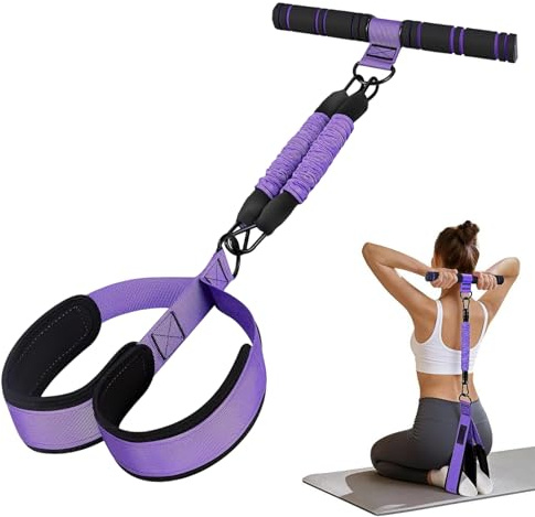 Banda de resistencia multifuncional para pedal,Cuerda elástica para entrenamiento de piernas,Pedal de Resistencia con Mango para Pie | para entrenamiento físico, fitness, gimnasio en casa, yoga, estir