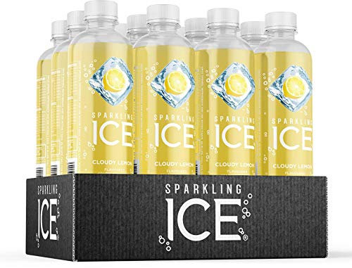Sparkling Ice water with antioxidants and vitamins No sugar 500ml Bottles, Cloudy Lemon Flavour, 6000 millilitre, (Pack of 12)