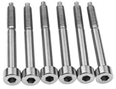 Guyker 6Pcs String Lock Screws – Titanium Alloy Locking Screw Set Replacement Compatible with FR Tremolo System Electric Guitar