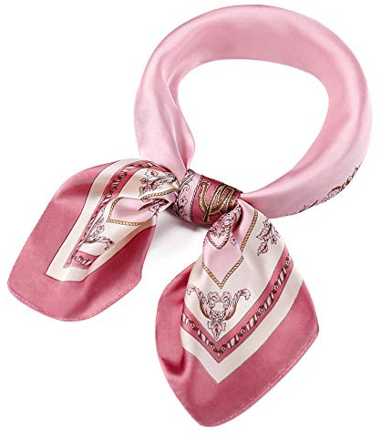 la ceida Satin Silk Scarves for Women and Girls Premium Summer Square Neck Scarf, Ladies Head Hair Scarf and Wraps 27.5 Inch