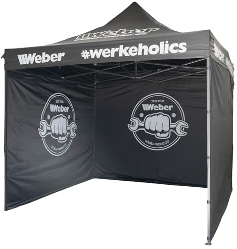 Weber #Werkeholics Easy-Up Zelt 3 x 3 m inkl. 3 Seitenwände