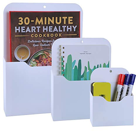 Antner Magnetischer Aktenhalter, magnetische Wandordner, Kühlschrankaufbewahrung, Tasche, Postplaner, Koffer für Whiteboard, Kühlschrank, Metallspind, Größe L/M/S, 3 Stück