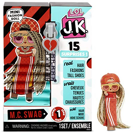 LOL Surprise JK Mini Fashion Doll - 15 Surprises, Clothing & Accessories - Collectible - M.C. Swag