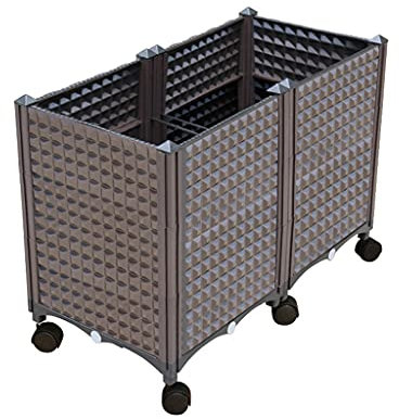 BBGS 58cm Erhöhen Pflanzer Hochbeete mit Rädern, Draußen Drinnen Patio Balkon Pflanze Container Boxen für Gemüse Blumen Wachsen (Size : 80x40x58cm)