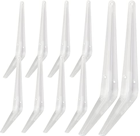 Shelf Brackets, White 10×8 in Heavy-Duty L Bracket 10 PCS, Metal Angle Bracket Used for Suspension Rustic Farmhouse Decoration