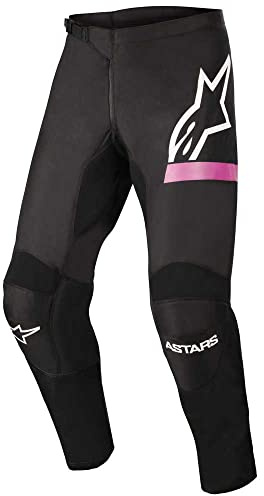 Alpinestars Women Stella Fluid Chaser Pant, 30, Black/Pink Fluo