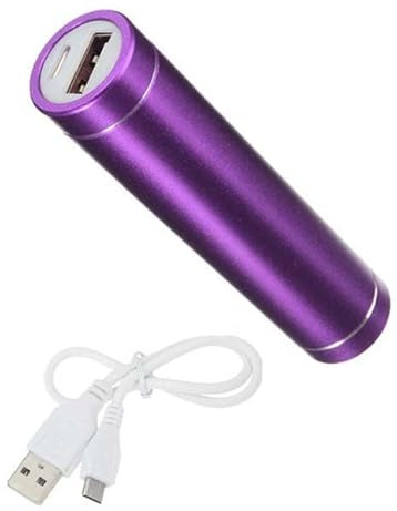 Batterie Chargeur Externe pour Samsung Galaxy A22 Universel Power Bank 2600mAh avec Cable USB/Mirco USB Secours Telephone (Violet)