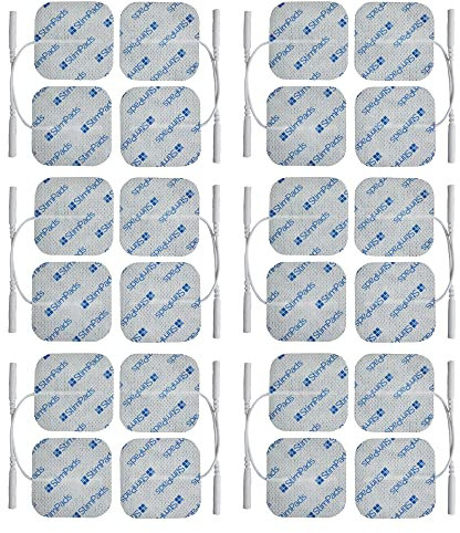 StimPads TENS und EMS Elektroden - 24er - Pack von 50X50mm Elektroden Pads mit 2mm Universal Pin-Anschluss - Zuverlässig und Qualitativ Hochwertige Klebelektroden - Zertifiziertes Medizinprodukt