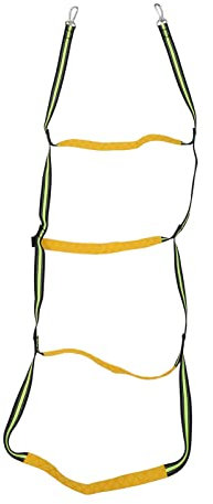 Boots-Strickleiter, 4 Stufen, Faltbares UV-Schutz-Reflexseil mit Edelstahlhaken FüR Schlauchboot-Kajak-Motorboot-Kanufahren
