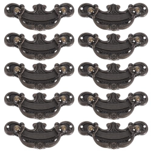 VILLCASE Antike Schrankgriffe Vintage Bronze Schrankknöpfe Zinklegierung Möbelgriffe Türgriffe für Kommode Schrank Kleiderschrank (10 Stücke)